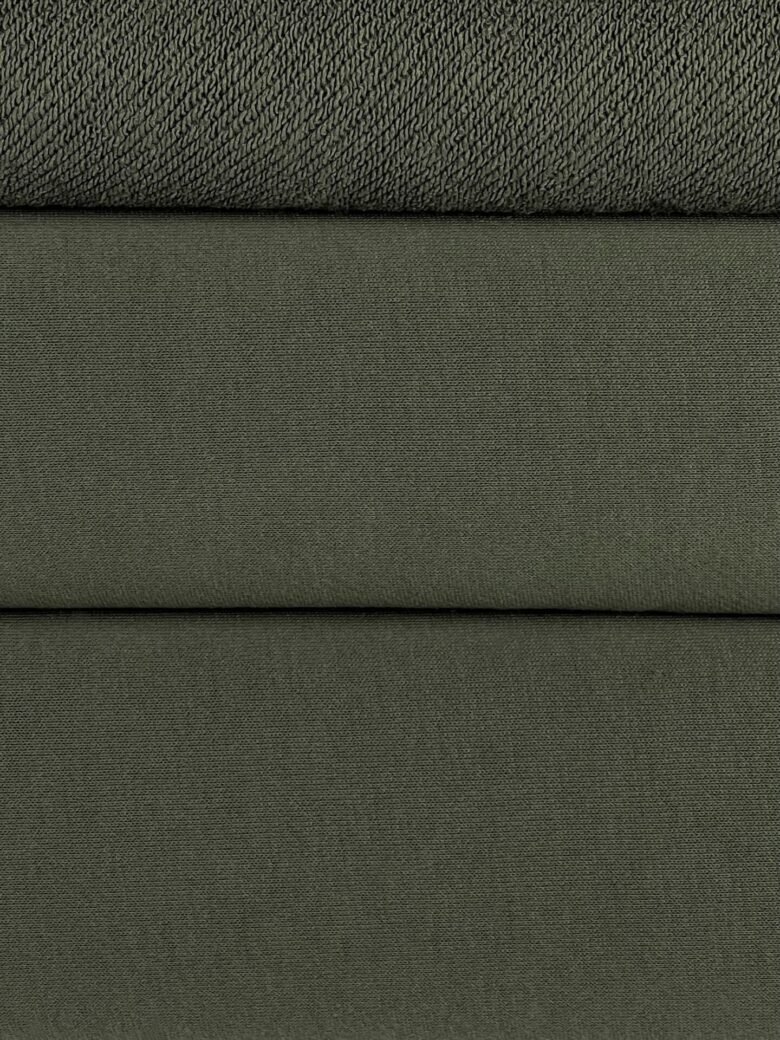 Трикотаж с тройным переплетением "Diagonal" цвета "Moss Green" (KD21)
