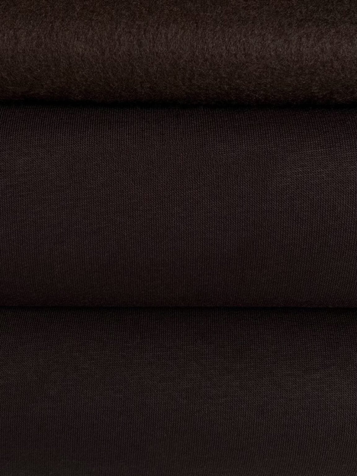 Trisiūlis kilpinis trikotažas su pūkeliu PENYE „Dark Brown“ spalvos (MX15)