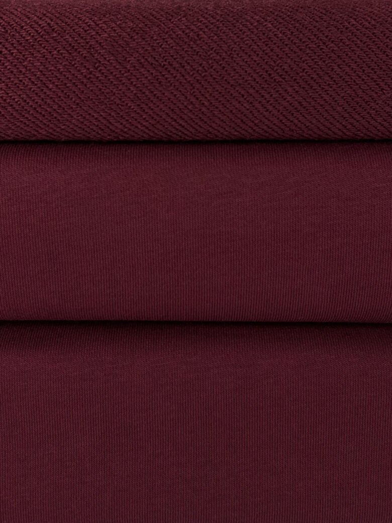 „Diagonal“ trisiūlis kilpinis trikotažas „Burgundy“ spalvos (KD02)