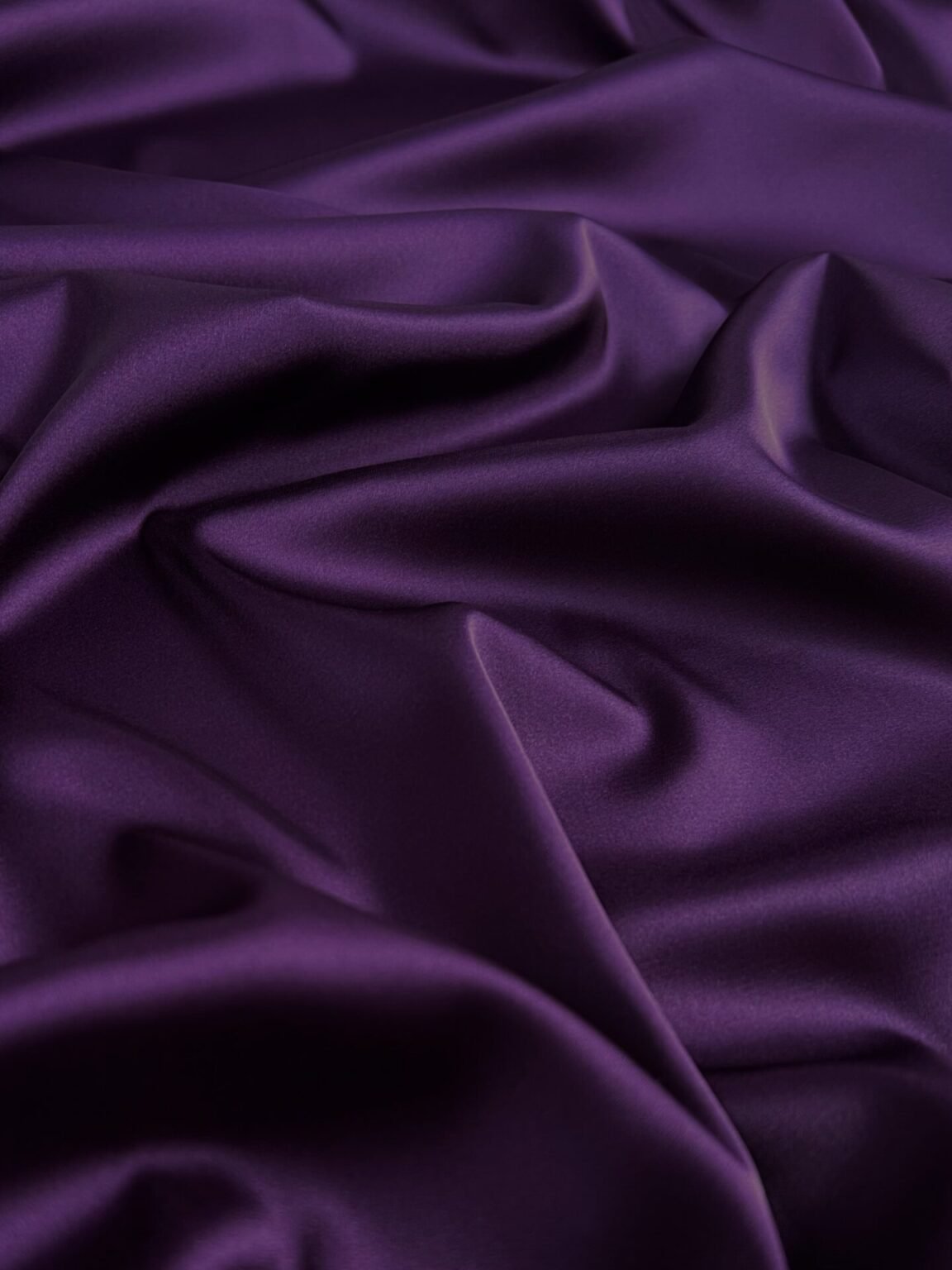 Armani šilkas (satinas) tamsiai violetinės spalvos