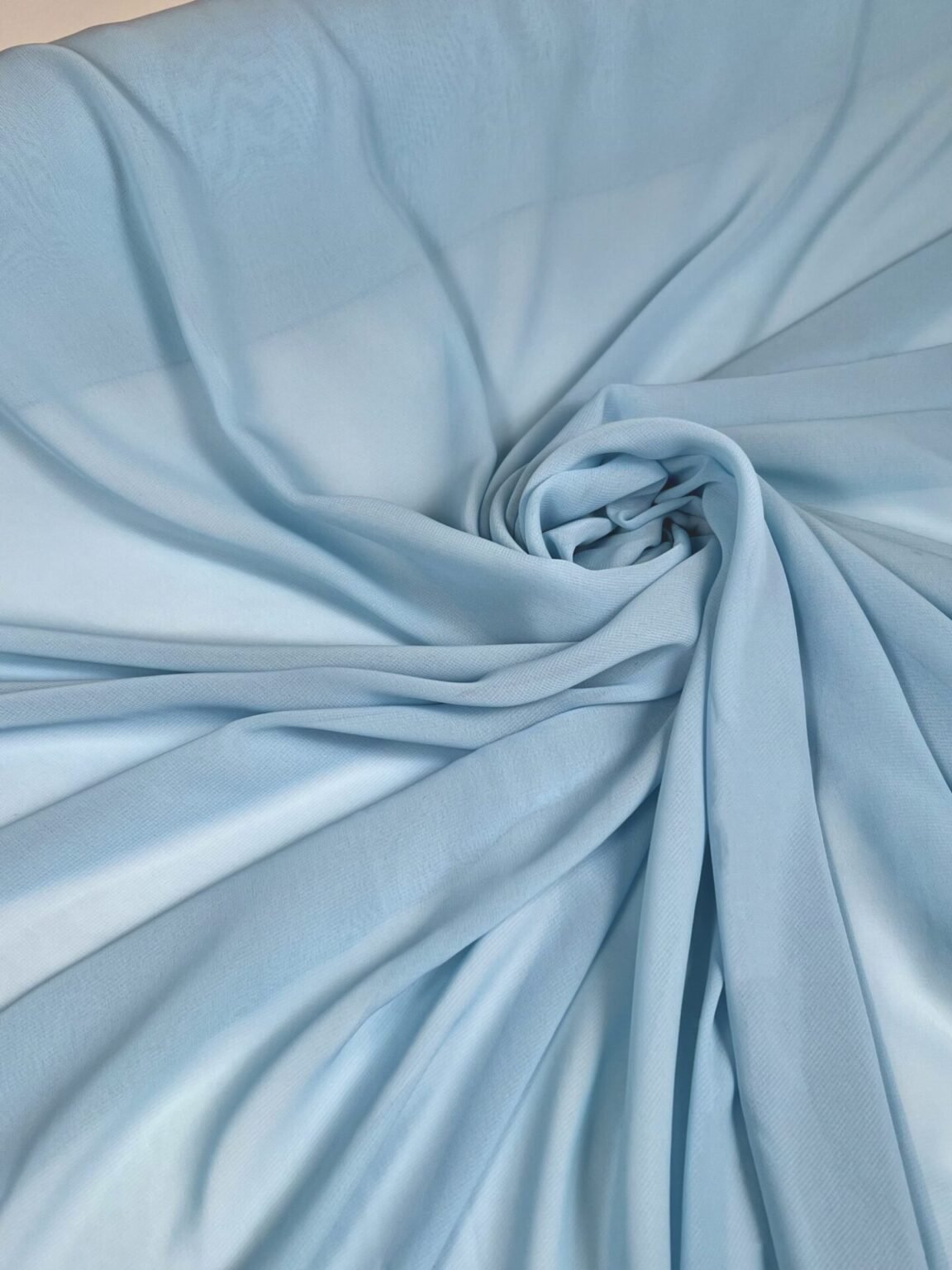 Vienspalvis šifonas „Baby Blue“ spalvos