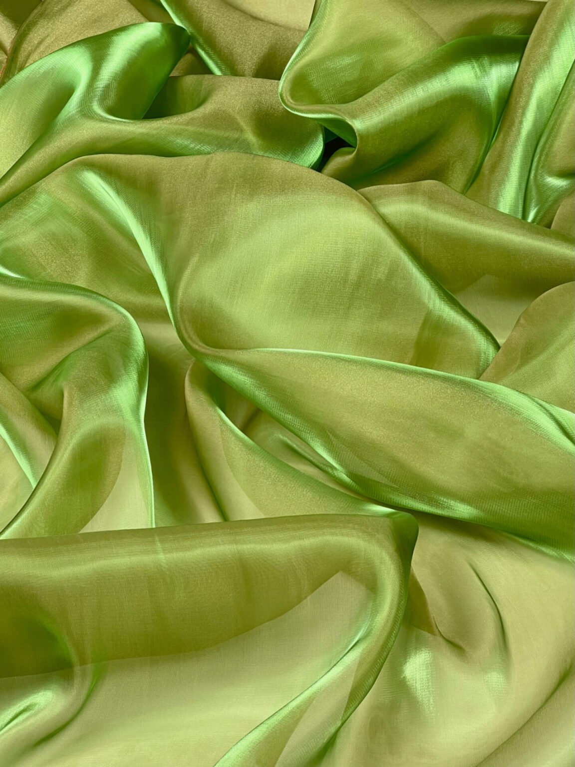 Organza ryškiai salotinės spalvos