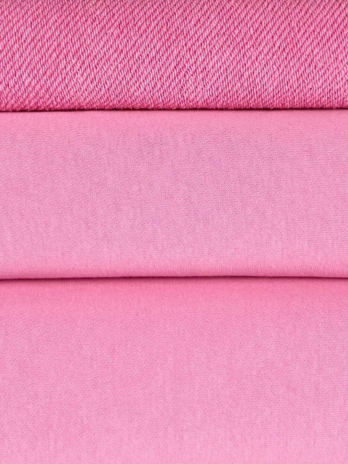 „Diagonal“ trisiūlis kilpinis trikotažas „Baby Pink“ spalvos (MX01)