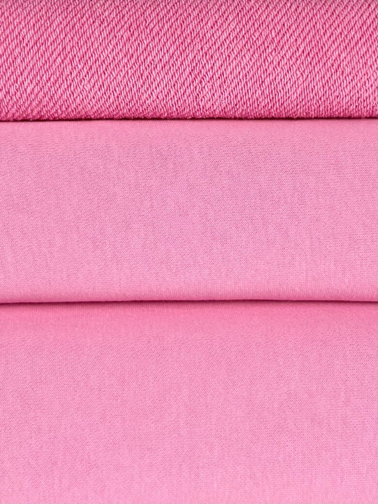 „Diagonal“ trisiūlis kilpinis trikotažas „Baby Pink“ spalvos (MX01)