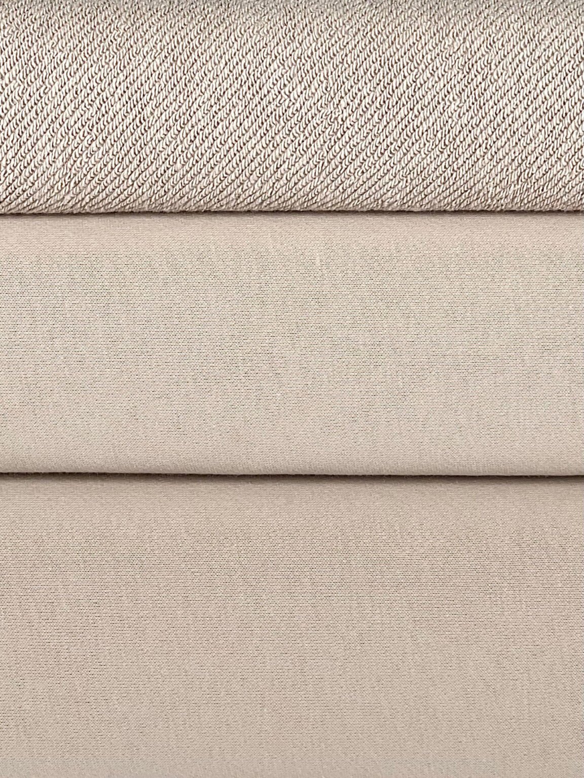 „Diagonal“ trisiūlis kilpinis trikotažas „Natural Beige“ Nr.2 (KD15)