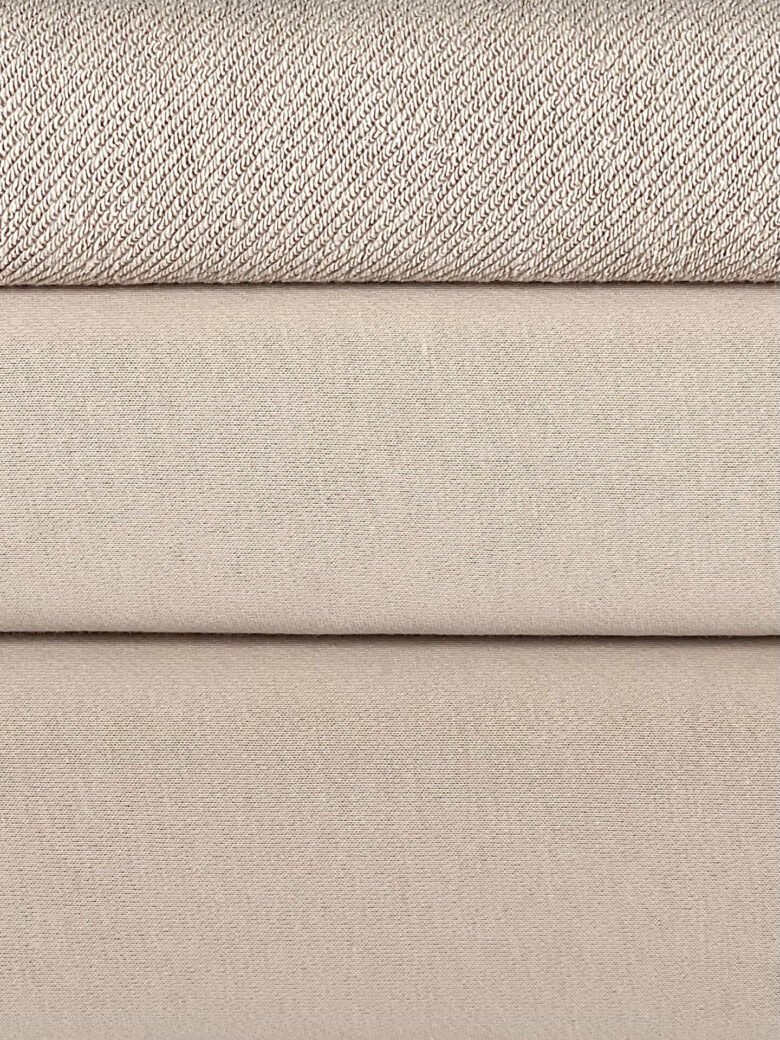 „Diagonal“ trisiūlis kilpinis trikotažas „Natural Beige“ Nr.2 (KD15)