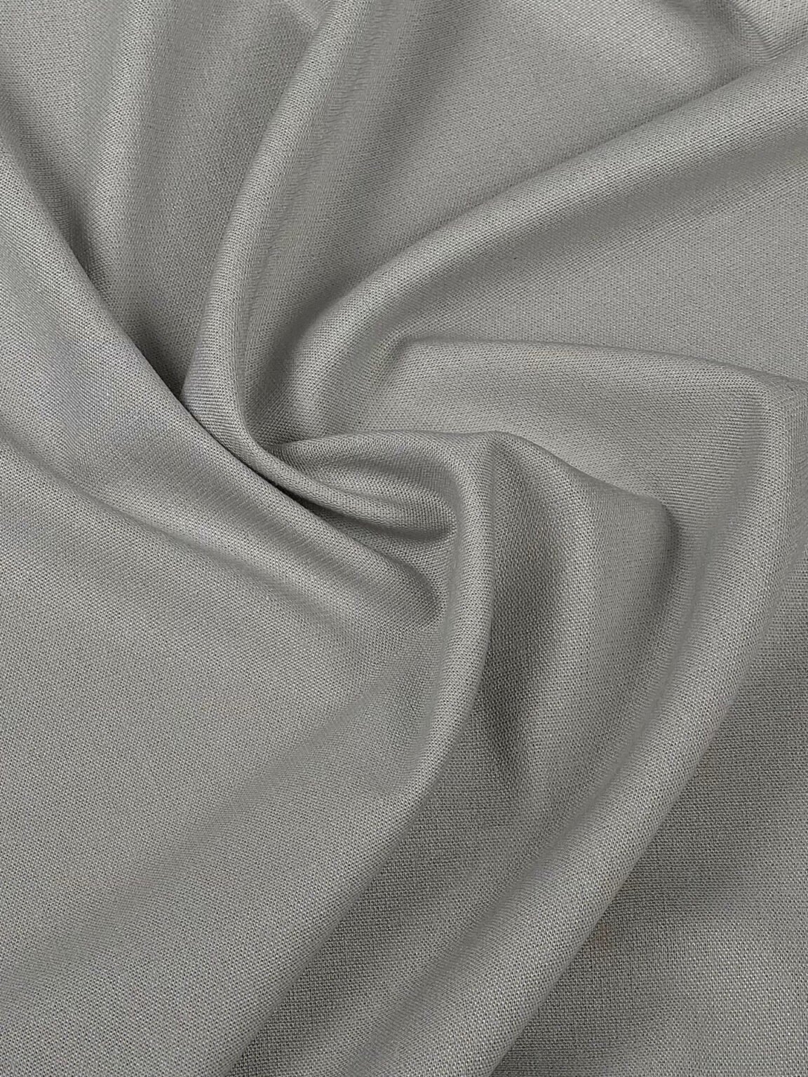 Lino ir viskozės audinys „Light Grey“ spalvos