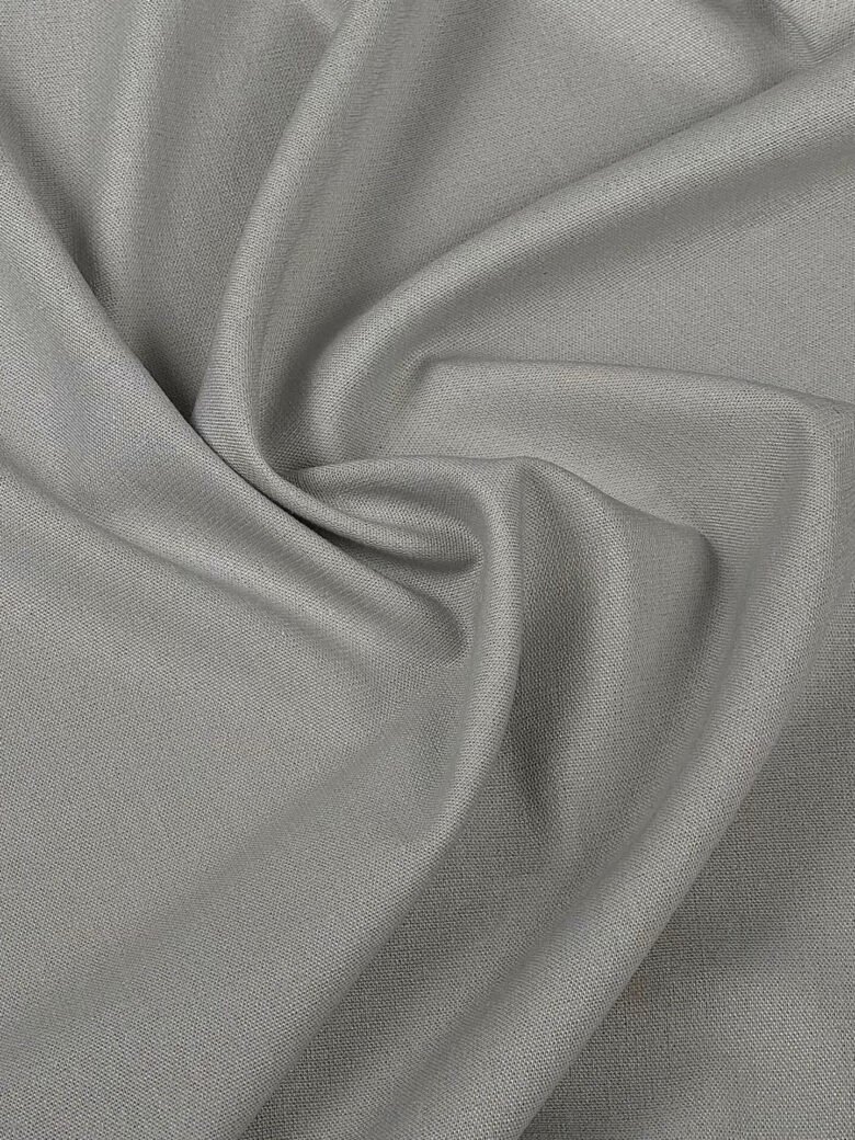 Lino ir viskozės audinys „Light Grey“ spalvos