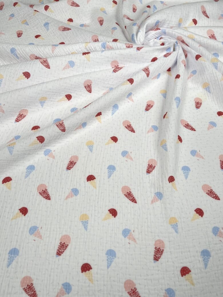 DIGITAL PRINT spaudos muslinas su dizainu „Ice Cream“