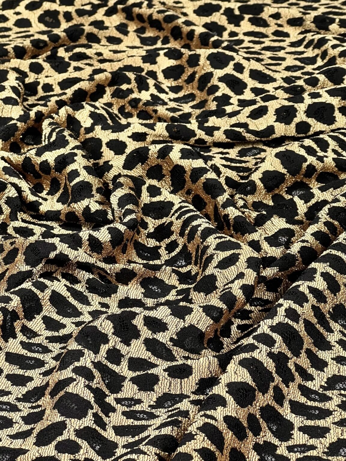Blizgus nailono gipiūras „Leopardo“ rašto