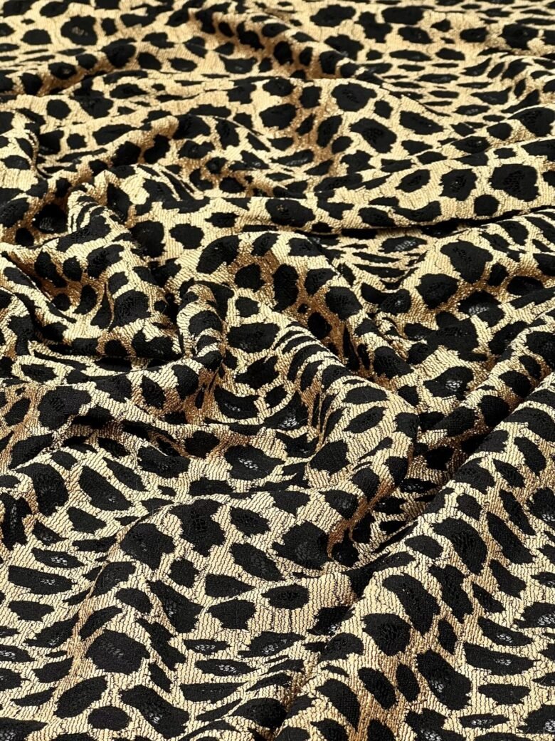 Blizgus nailono gipiūras „Leopardo“ rašto