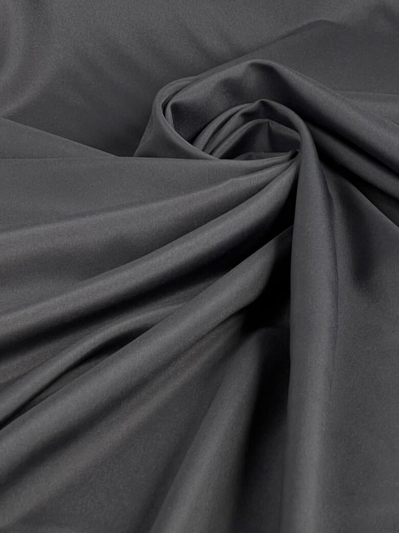 Pamušalinis matinis audinys „Dark Grey“ spalvos