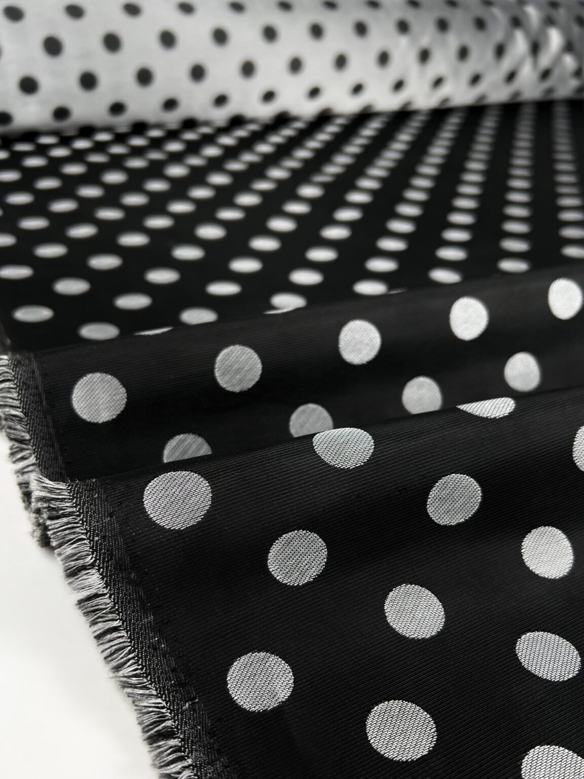 Dvipusis žakardas burbulų rašto „Black & Silver“