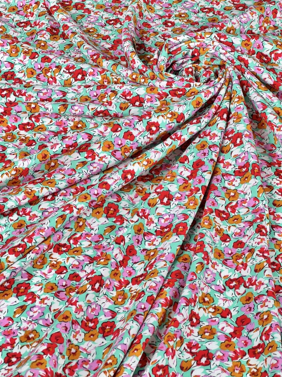 Suknelinis viskozės audinys „Summer Meadow“