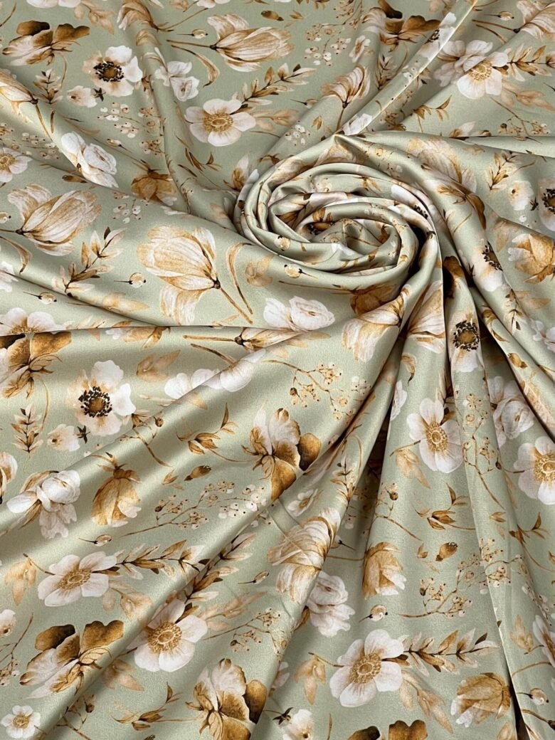 Armani šilkas (satinas) „Vintage Soft Green“