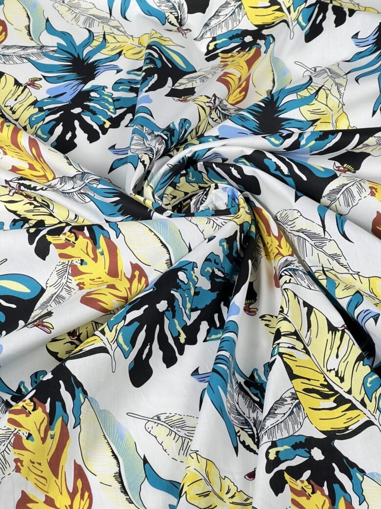 Хлопковый поплин «Blue Tropical»