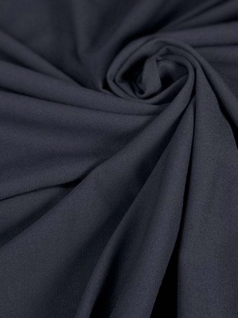 Lengvas Itališkas „Virgin Wool“ kostiuminis/suknelinis audinys tamsiai mėlynos spalvos