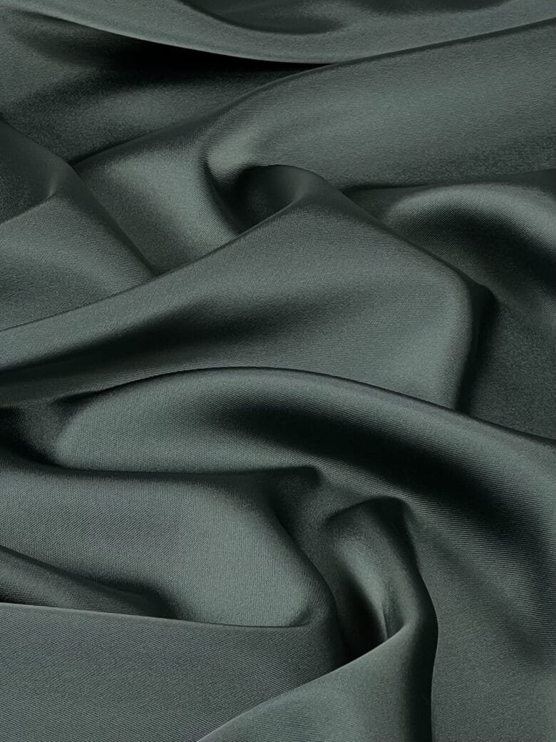 Dvipusis satinas su elastanu „Dark Mineral“ spalvos