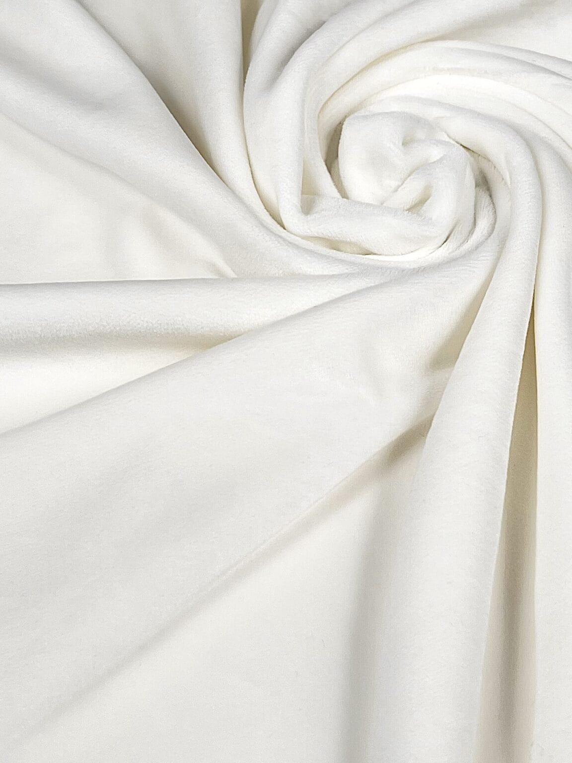 Soft veliūras pieno baltos spalvos