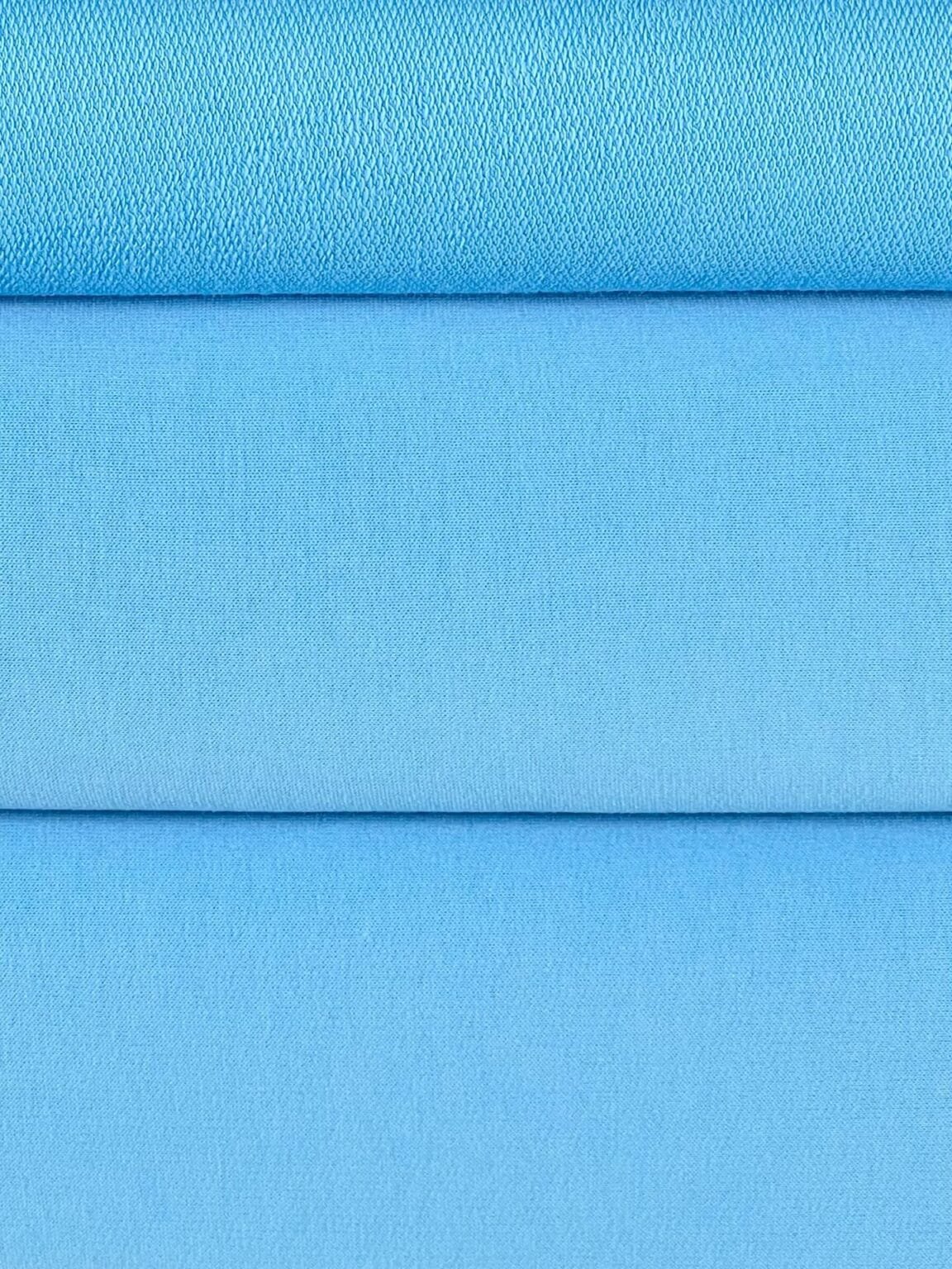 Dvisiūlis kilpinis trikotažas „Sweet Blue“ spalvos (KD31)