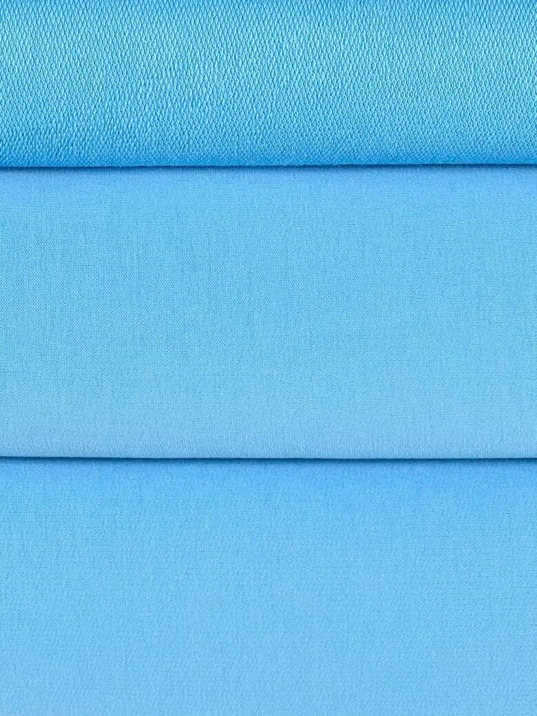 Dvisiūlis kilpinis trikotažas „Sweet Blue“ spalvos (KD31)