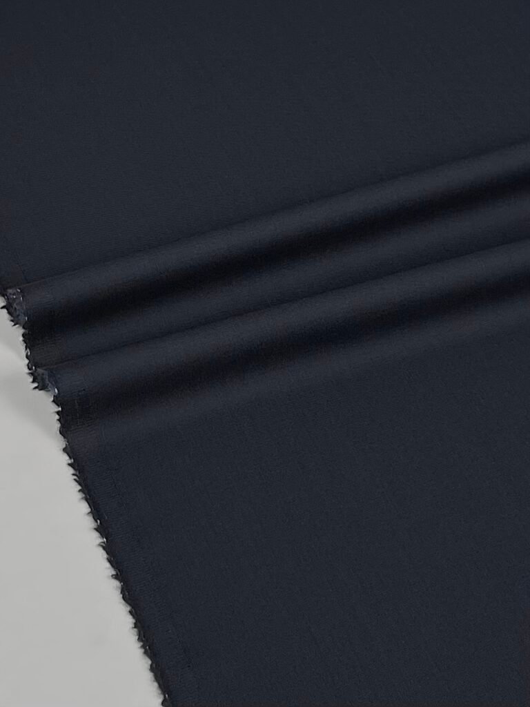 Itališkas kostiuminis „Virgin“ vilnos audinys „Classic Dark Blue“