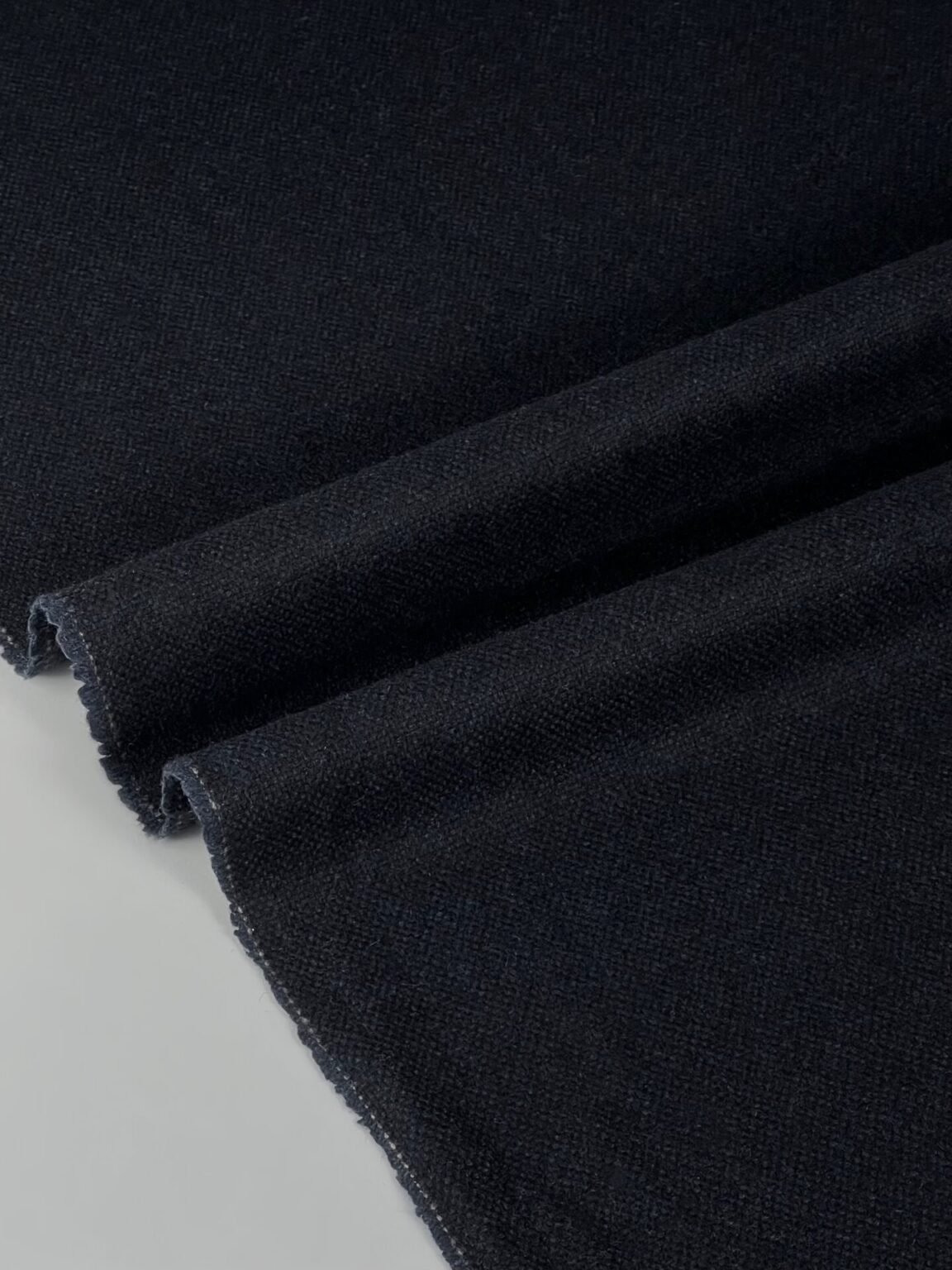 Itališkas „Virgin“ vilnos paltinis audinys „Dark Blue“