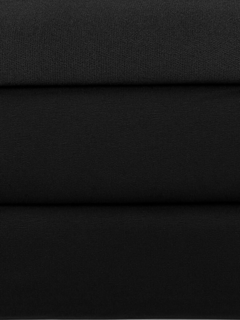 Dvisiūlis kilpinis trikotažas „Classic Black“ spalvos (MX06) (SU BROKU)