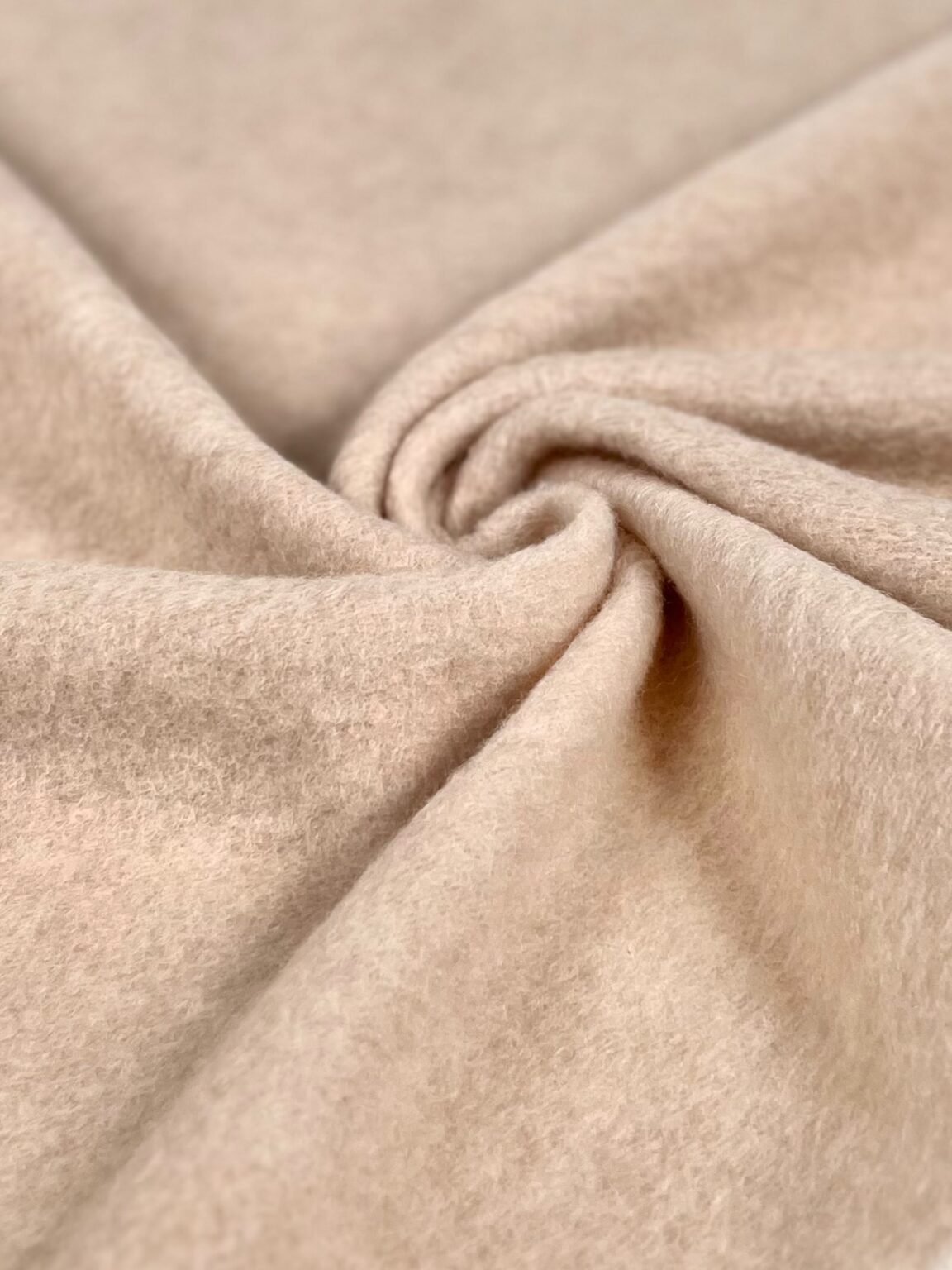 Merino vilnos storas trikotažas „Beige“ spalvos