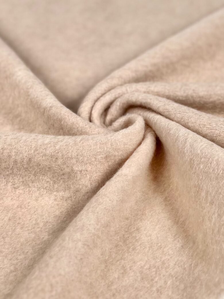 Merino vilnos storas trikotažas „Beige“ spalvos