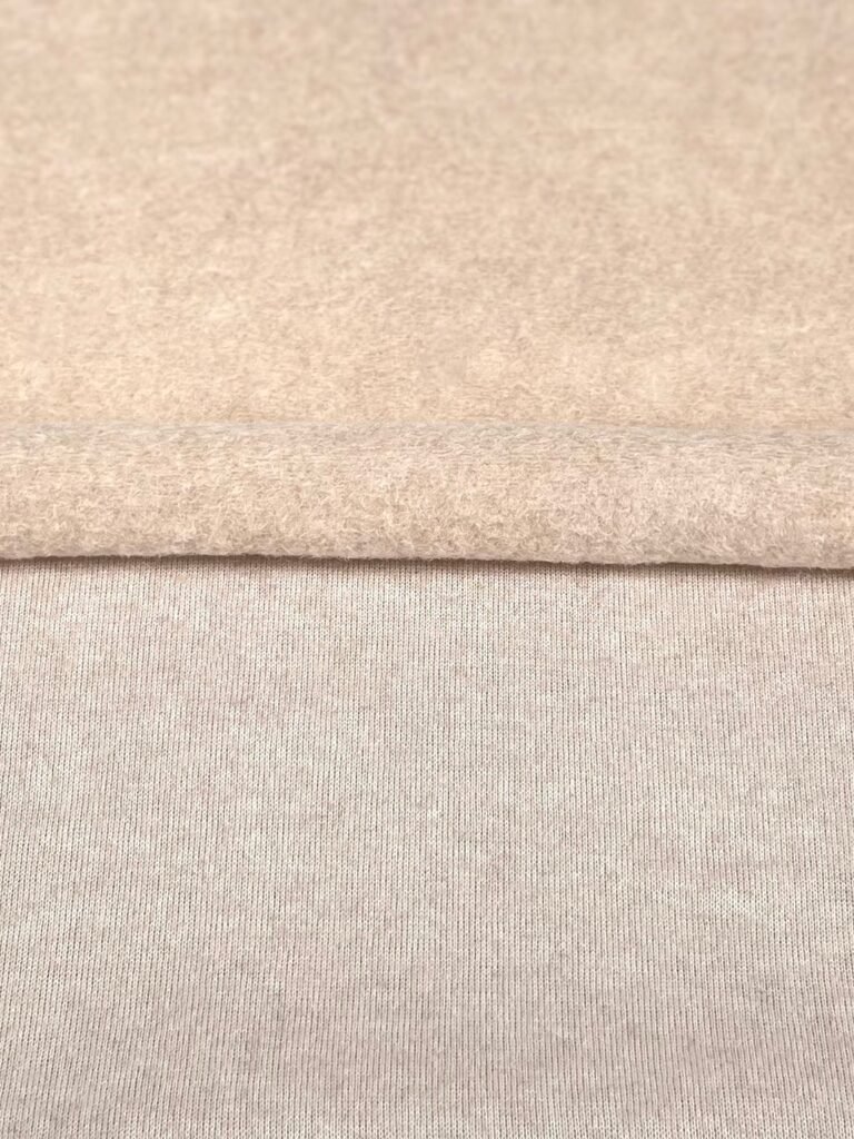 Merino vilnos storas trikotažas „Beige“ spalvos