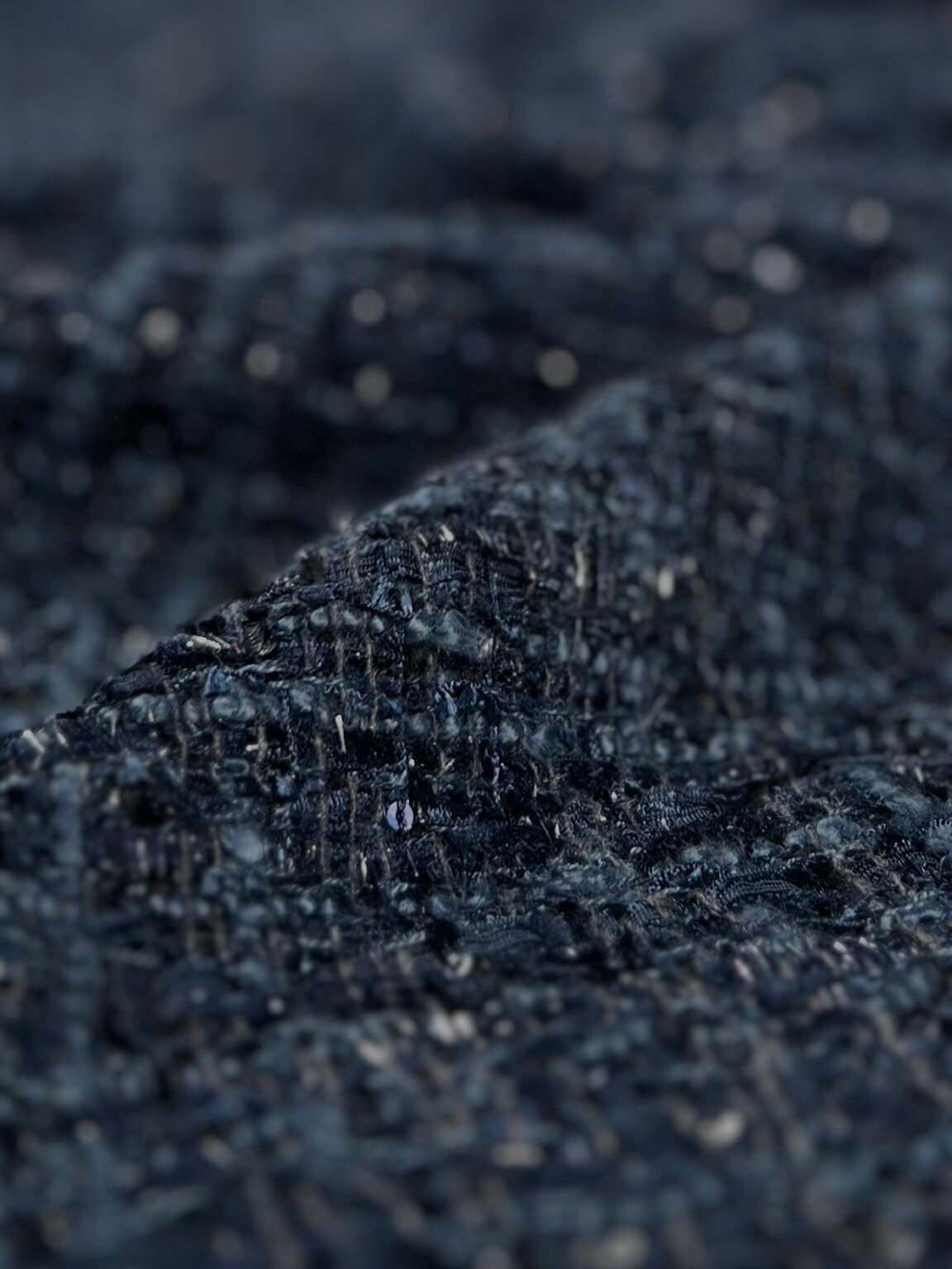 Itališkas „Chanel“ pynimo tvidas „Dark Sapphire“
