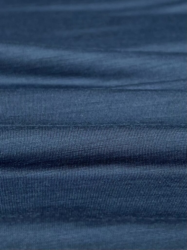 Merino vilnos ir poliesterio elastingas trikotažas (premium kokybė) „Vandens Žydros“ 069