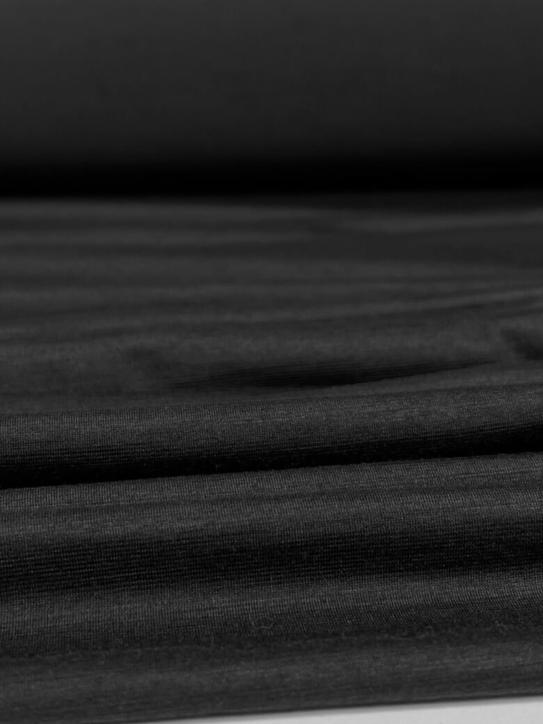 Merino vilnos elastingas trikotažas (premium kokybė) „Charcoal Grey“ 124