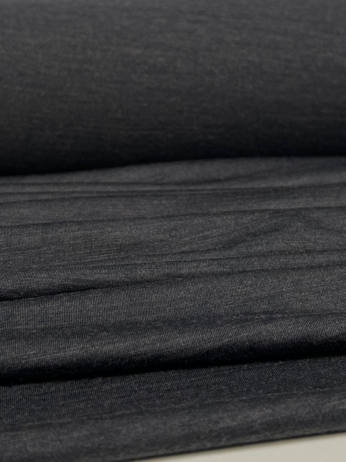 Merino vilnos elastingas trikotažas (premium kokybė) „Smoke Grey“ melanžas 136