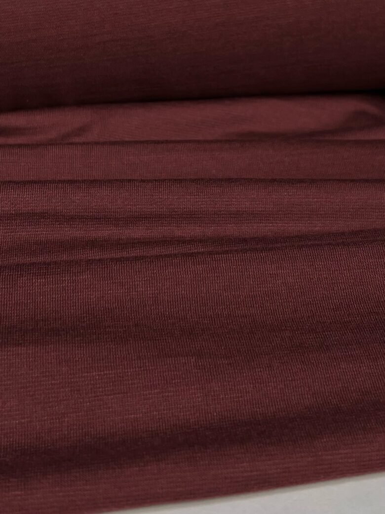 Merino vilnos ir tencelio elastingas trikotažas (premium kokybė) bordinės spalvos 160