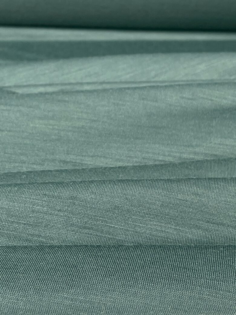 Merino vilnos ir poliesterio elastingas trikotažas (premium kokybė) „Žalios Mėtos“ spalvos 077