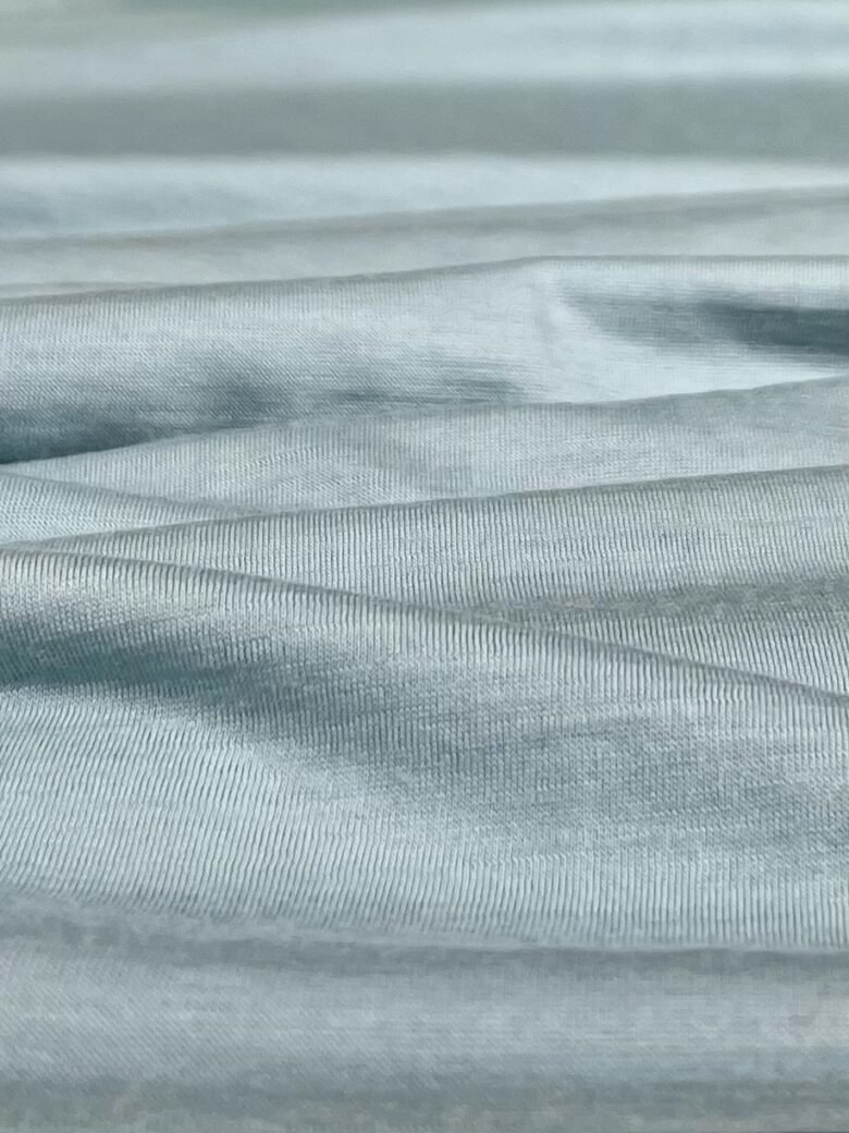 Merino vilnos elastingas trikotažas (premium kokybė) „Baby Blue“ spalvos 036
