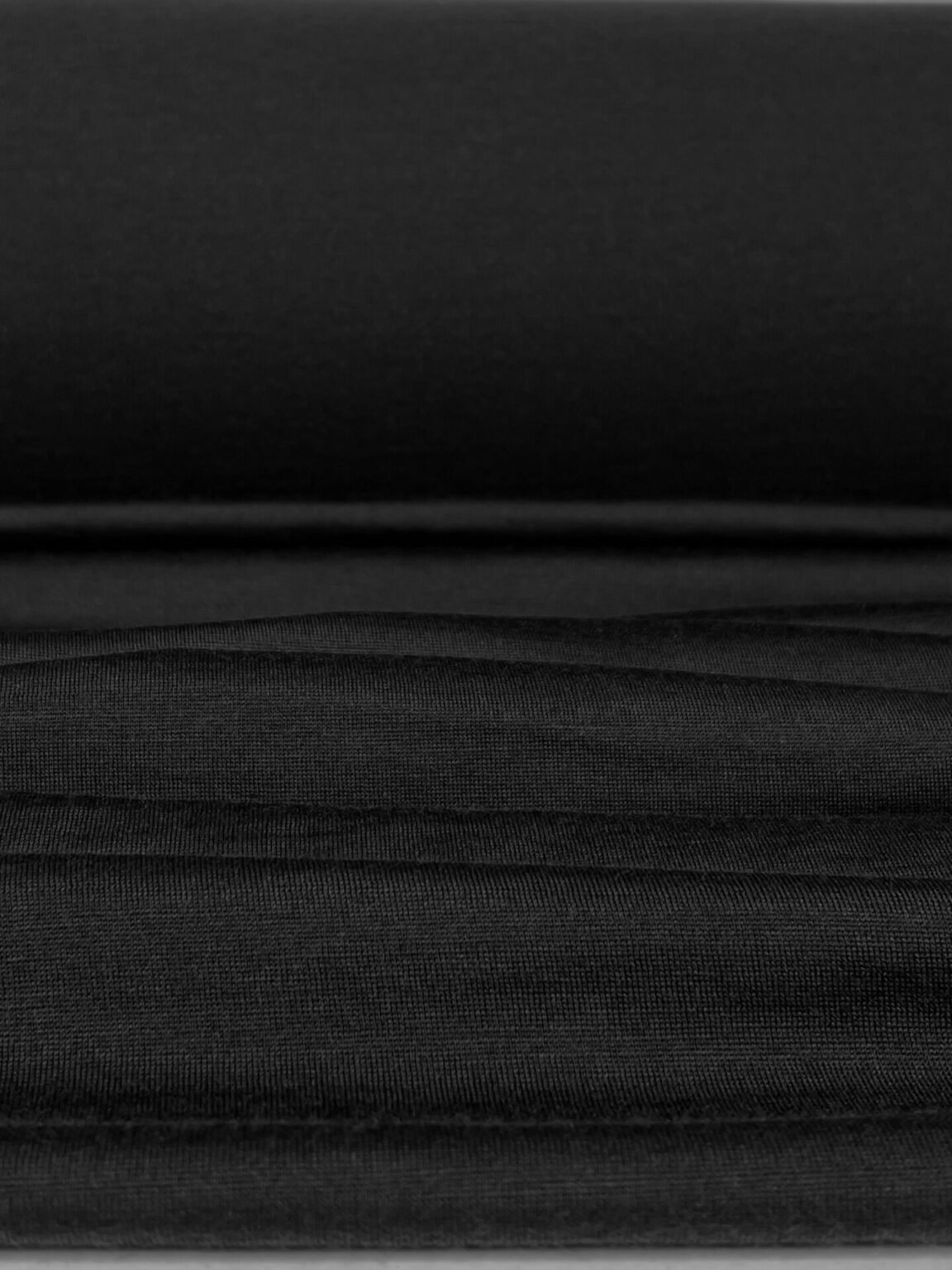 Merino vilnos elastingas trikotažas (premium kokybė) „Coal Black“ 113
