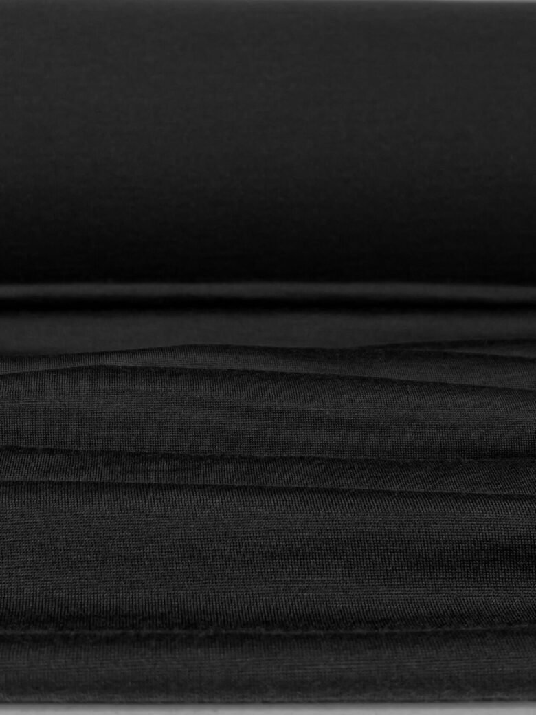 Merino vilnos elastingas trikotažas (premium kokybė) „Coal Black“ 113