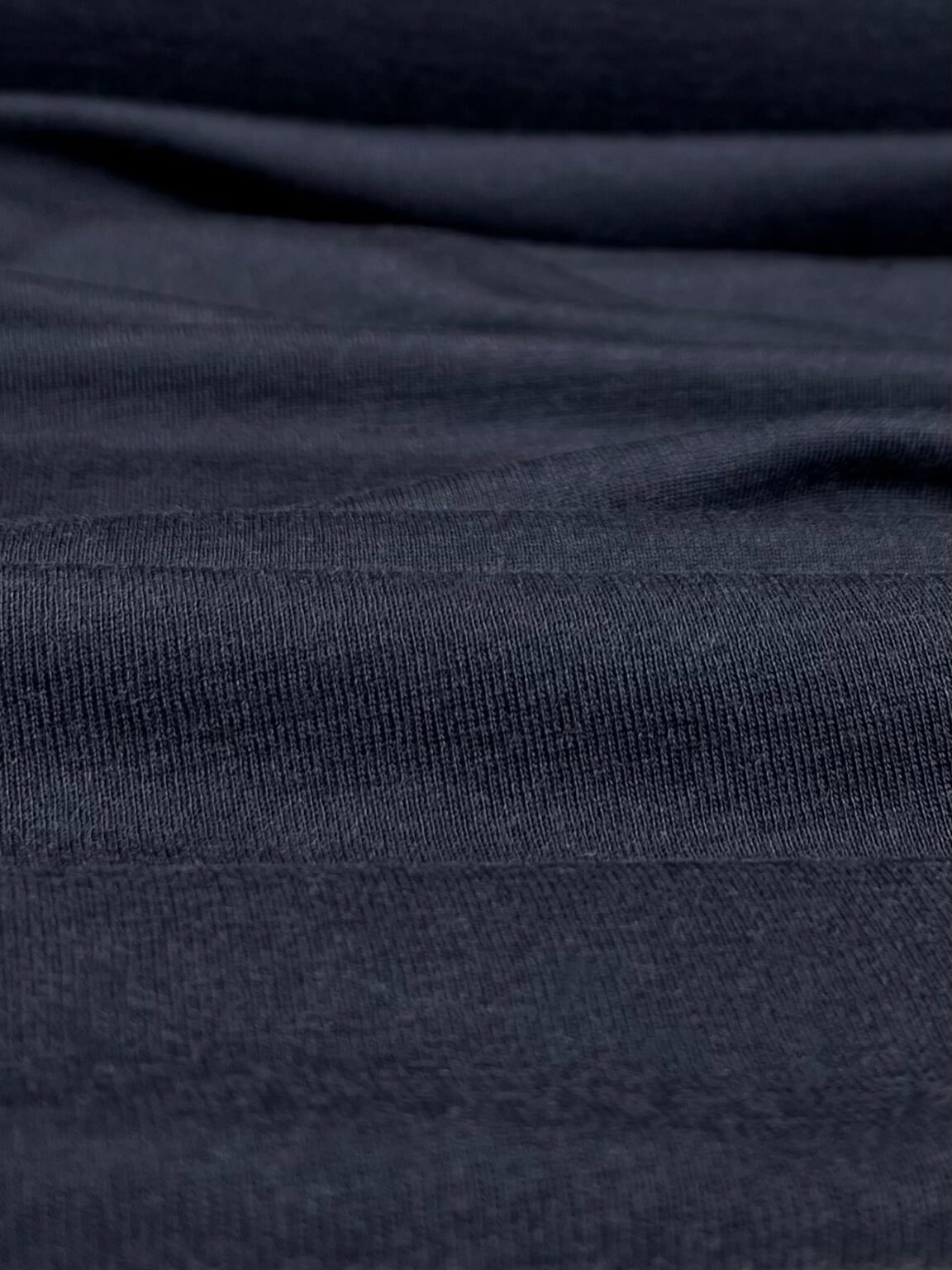 Merino vilnos elastingas trikotažas (premium kokybė) „Dark Blue“ 038