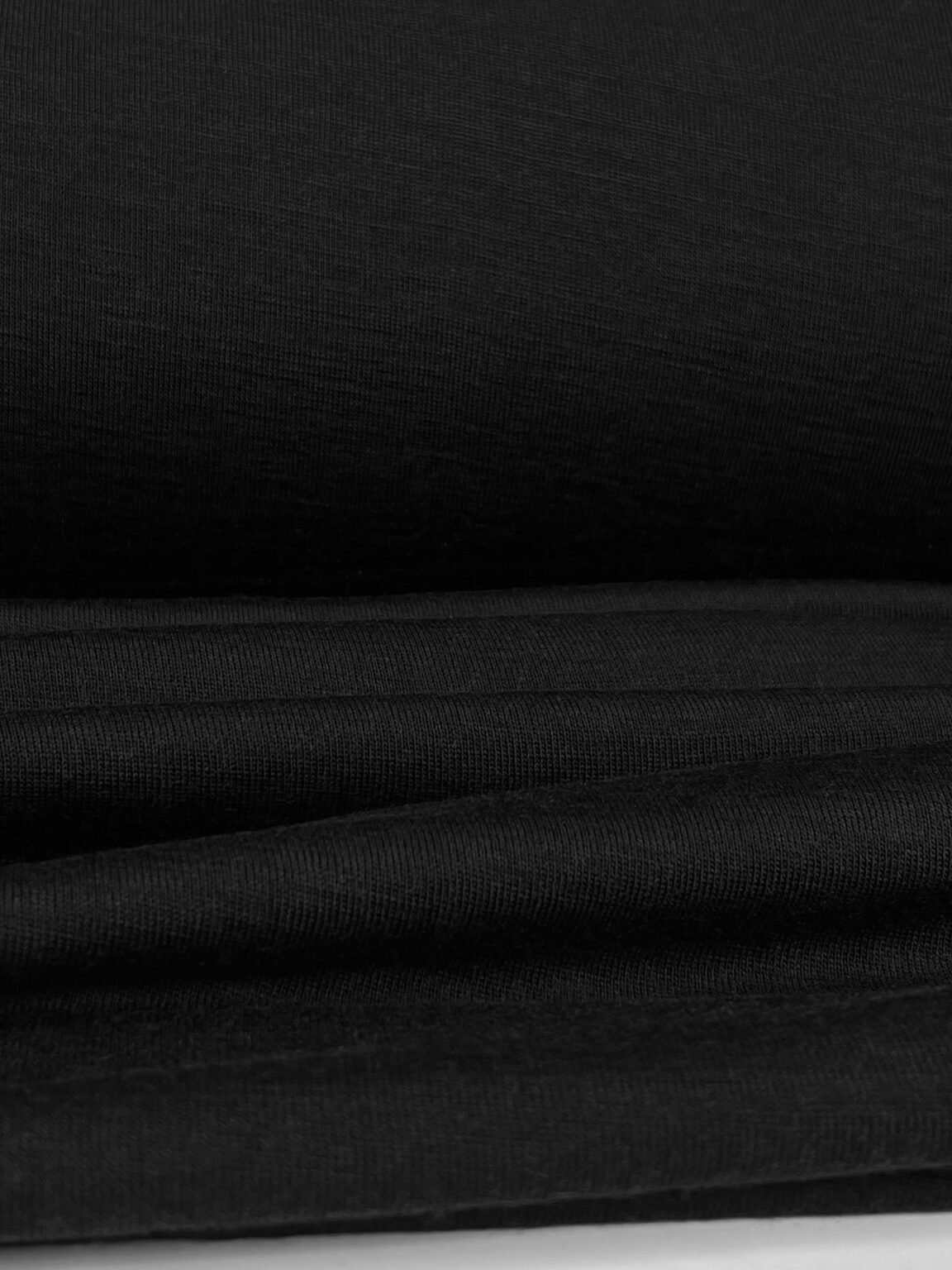 Merino vilnos elastingas trikotažas (premium kokybė) juodos spalvos 193