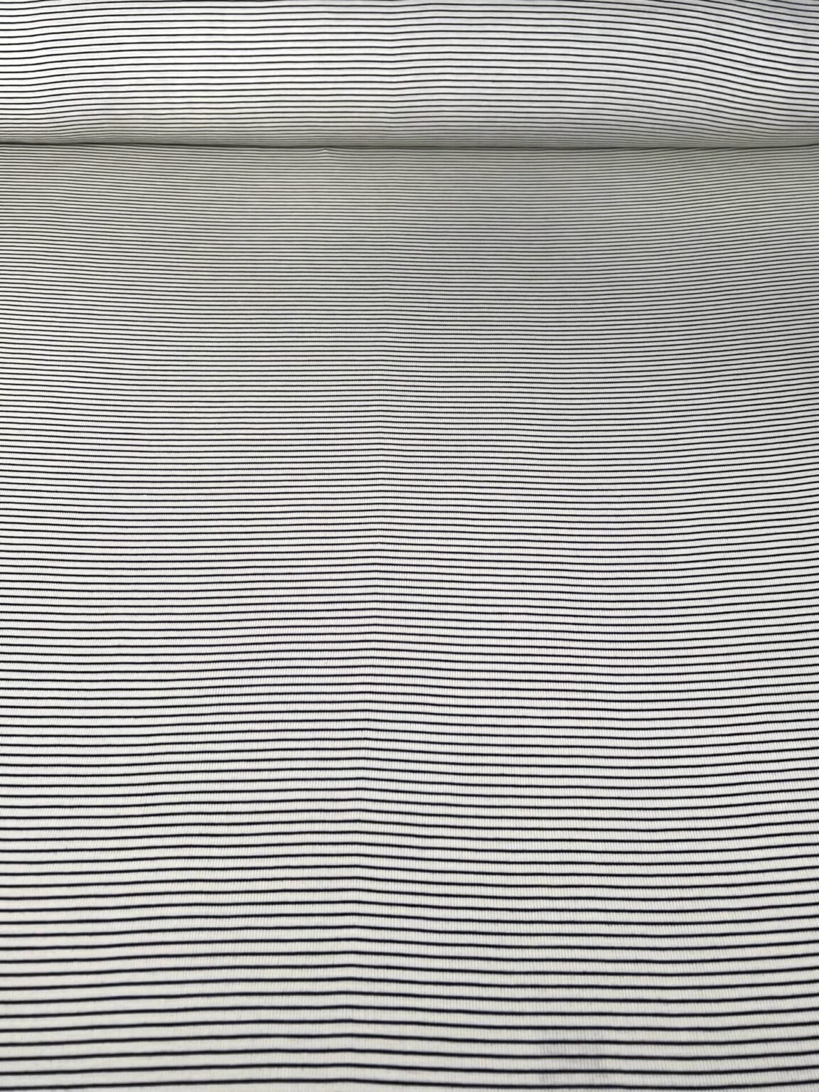 Merino vilnos ir natūralaus šilko elastingas trikotažas (premium kokybė) dryžuoto rašto juodai baltos spalvos 168