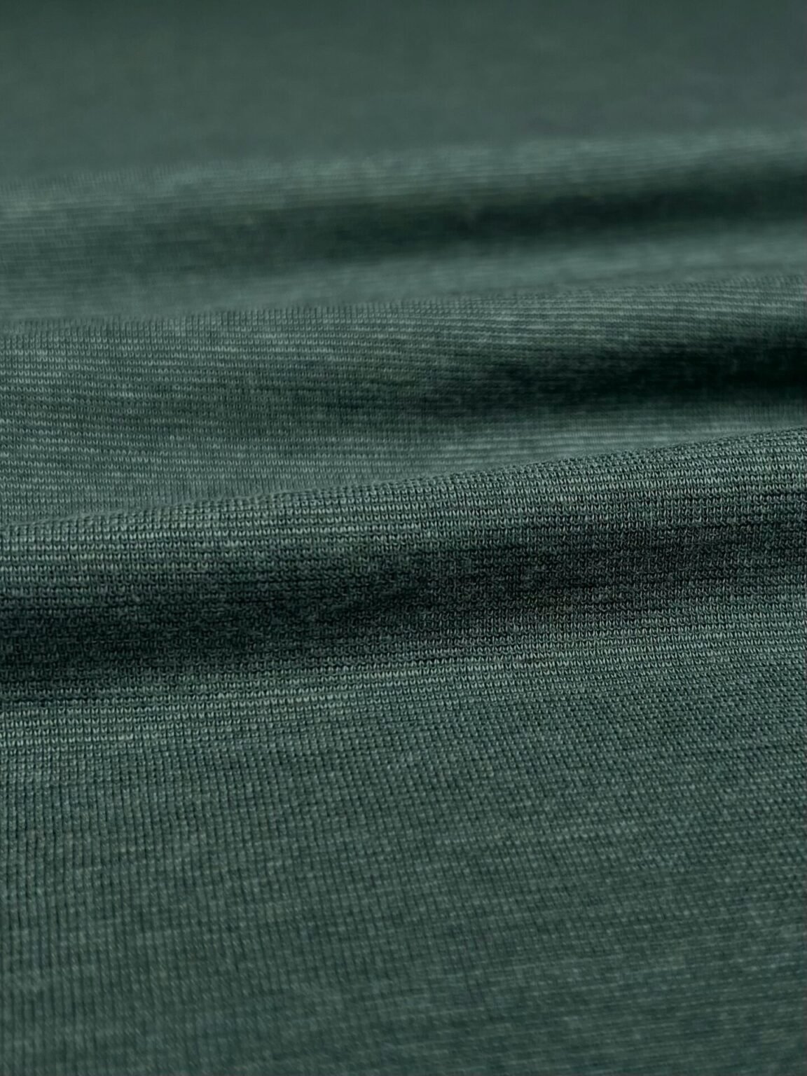 Merino vilnos ir medvilnės elastingas trikotažas (premium kokybė) žalios spalvos 087