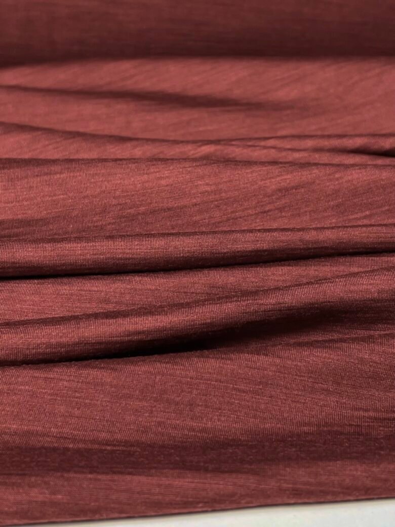 Merino vilnos ir poliamido elastingas trikotažas (premium kokybė) „Deep Terracotta“ spalvos 106