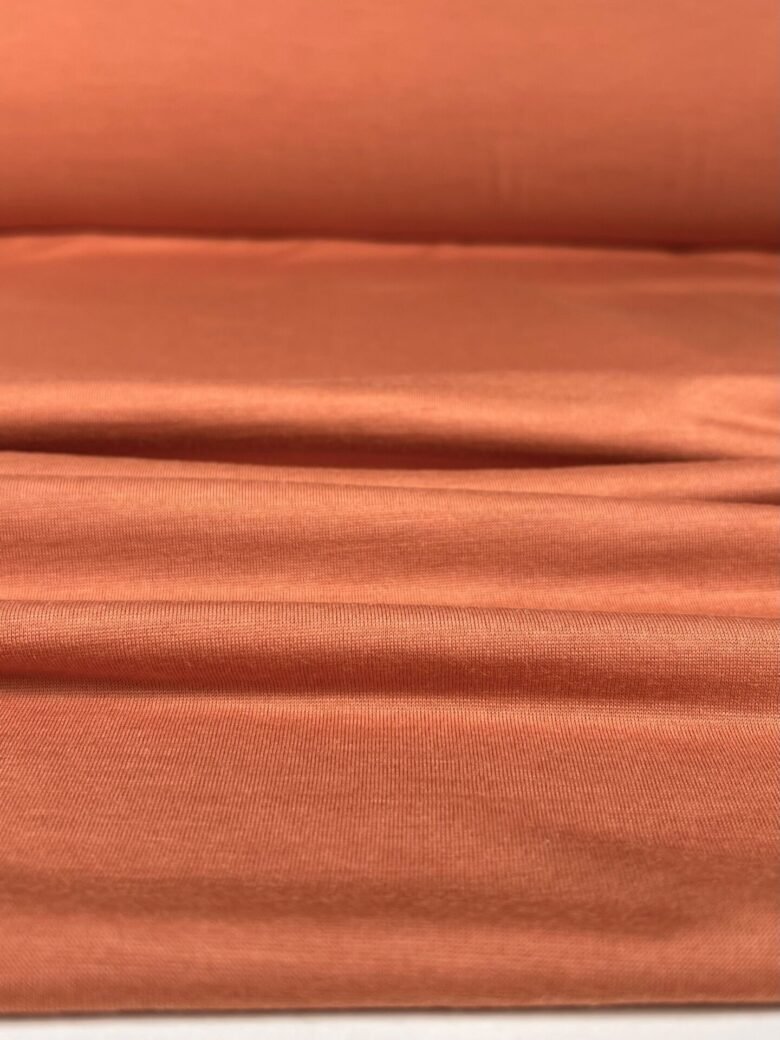 Merino vilnos elastingas trikotažas (premium kokybė) „Orange“ 123