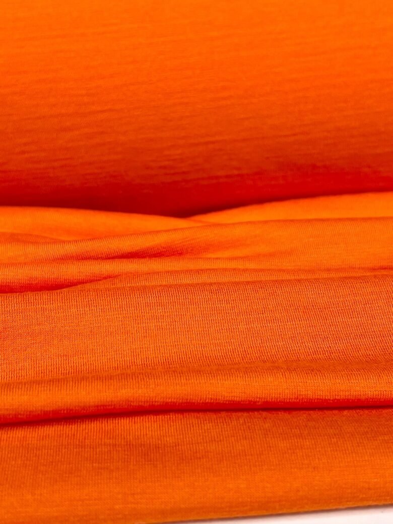 Merino vilnos ir tencelio elastingas trikotažas (premium kokybė) oranžinės spalvos 192