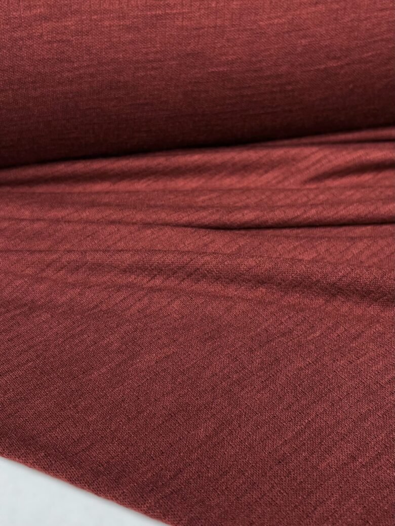 Merino vilnos elastingas trikotažas (reljefinės tekstūros) „Warm Terracotta“ 131