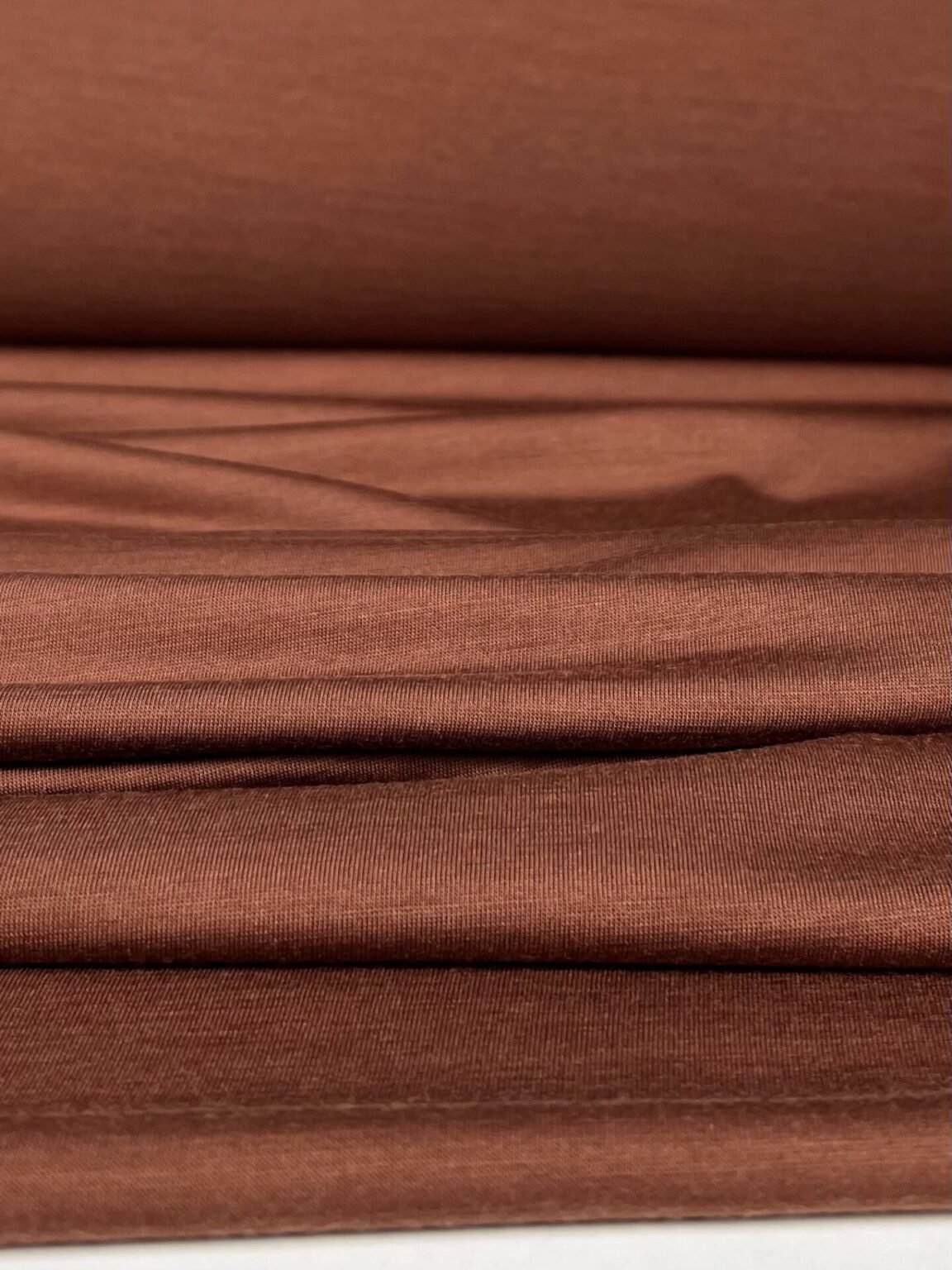 Merino vilnos elastingas trikotažas (premium kokybė) rudai oranžinės spalvos 120