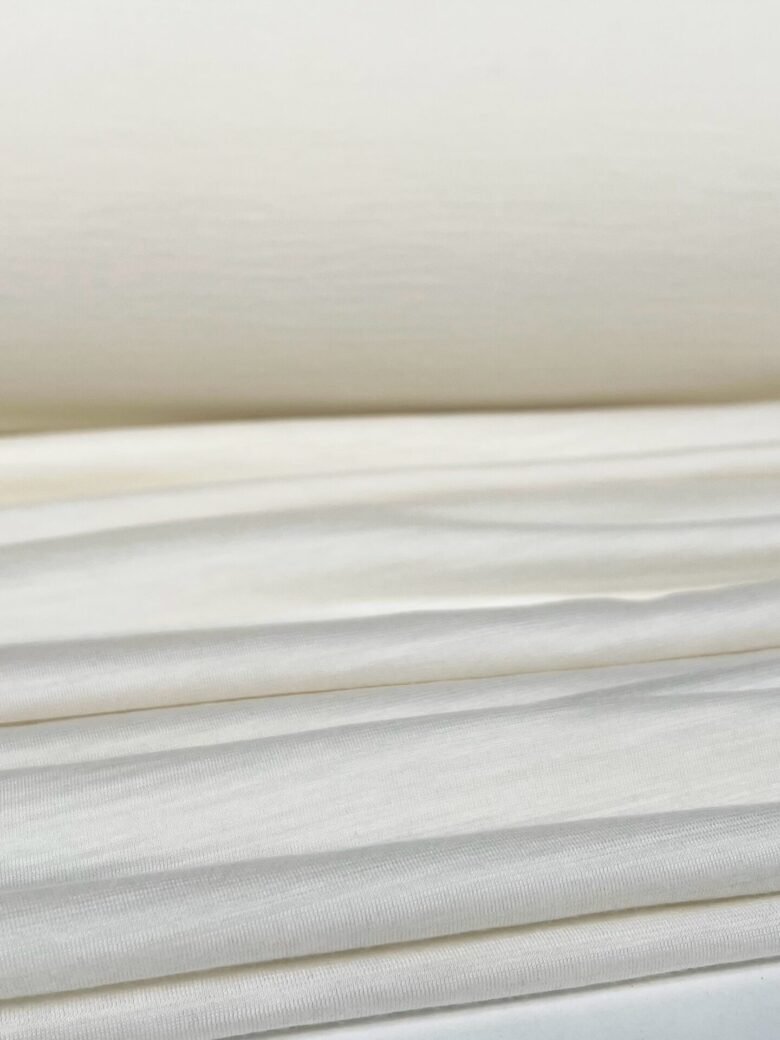 Merino vilnos ir tencelio elastingas trikotažas (premium kokybė) „Migdolų Pieno“ spalvos 185